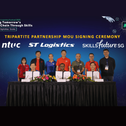 Mobile  St Logistics, Ssg and Ntuc Mou Signing Ceremony