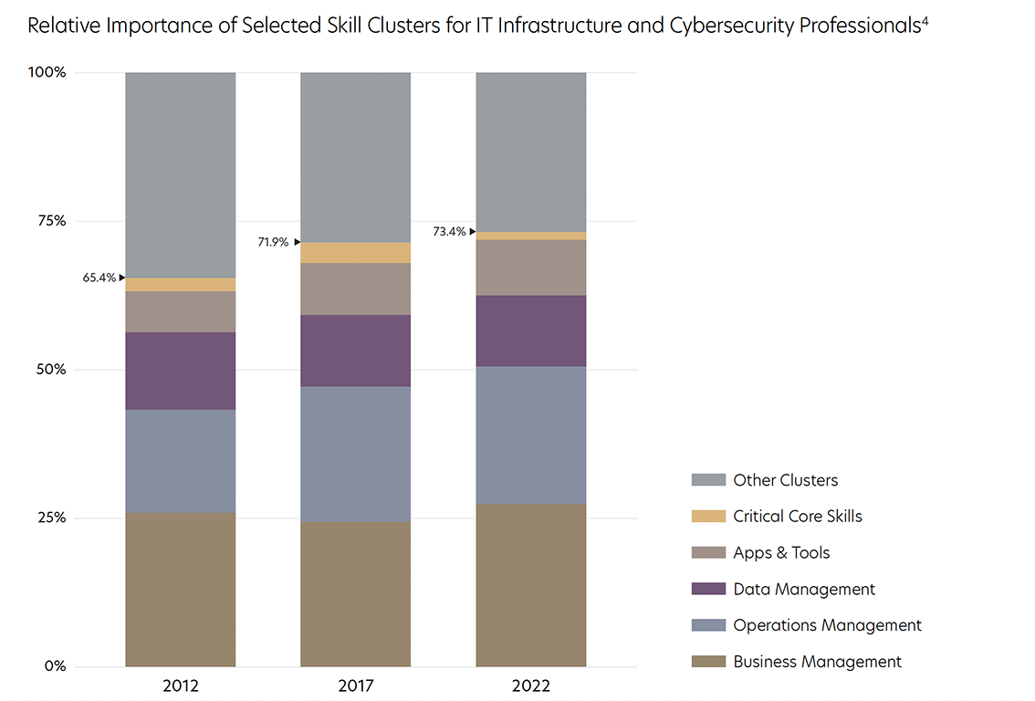 IT Infrastructure and Cybersecurity Professionals Chart